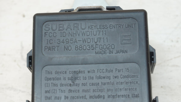 SUBARU WRX STI (GR) KEYLESS ENTRY MODULE 88035FG020