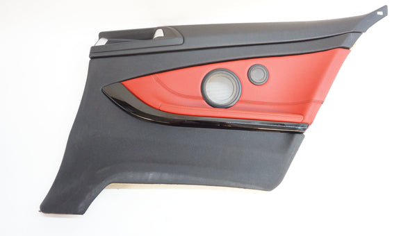 BMW F32 435i 440i 428i 430i Right/Passenger Side Rear Coral Red Interior Door Panel Card