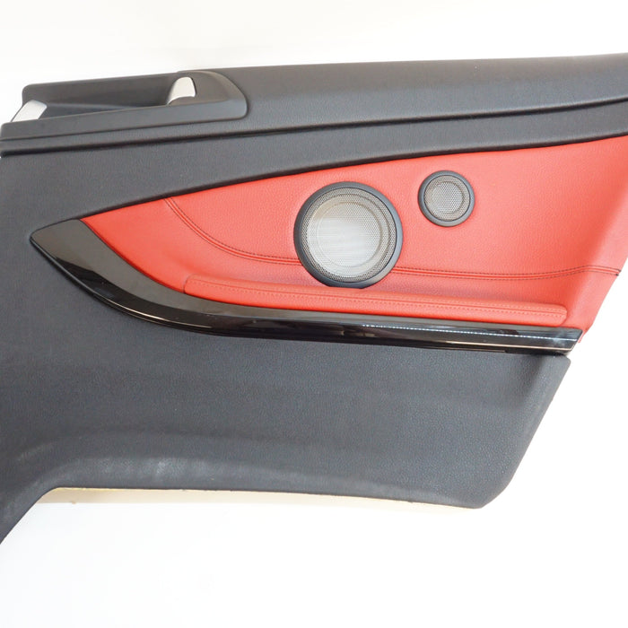 BMW F32 435i 440i 428i 430i Right/Passenger Side Rear Coral Red Interior Door Panel Card