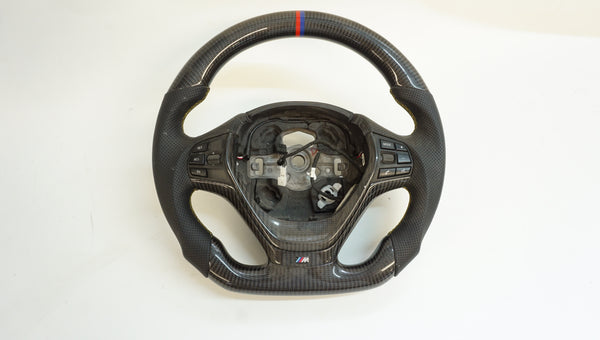 BMW F3X 3 & 4 Series Carbon Fiber Flat Bottom Steering Wheel W/O Paddles