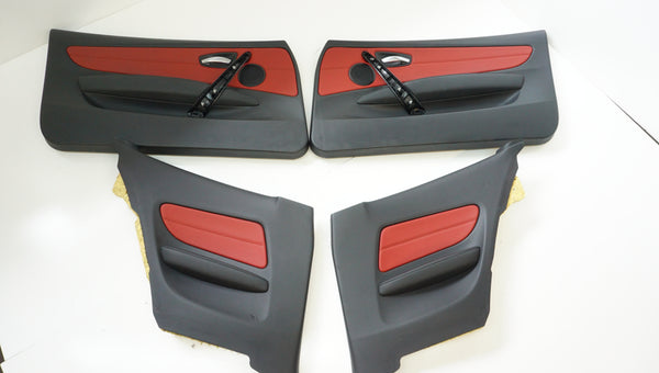 BMW E82 1 Series Coral Red (LWD1) Interior Door Panels/Cards (Set)