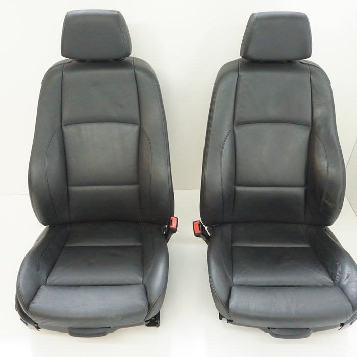 BMW E82 BLACK LEATHER FRONT SPORT SEATS