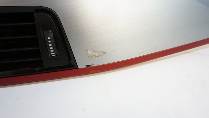 BMW F3X BRUSHED ALUMINUM CENTER DASH TRIM RED ACCENT