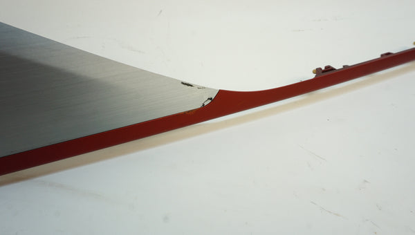 BMW F3X BRUSHED ALUMINUM CENTER DASH TRIM RED ACCENT