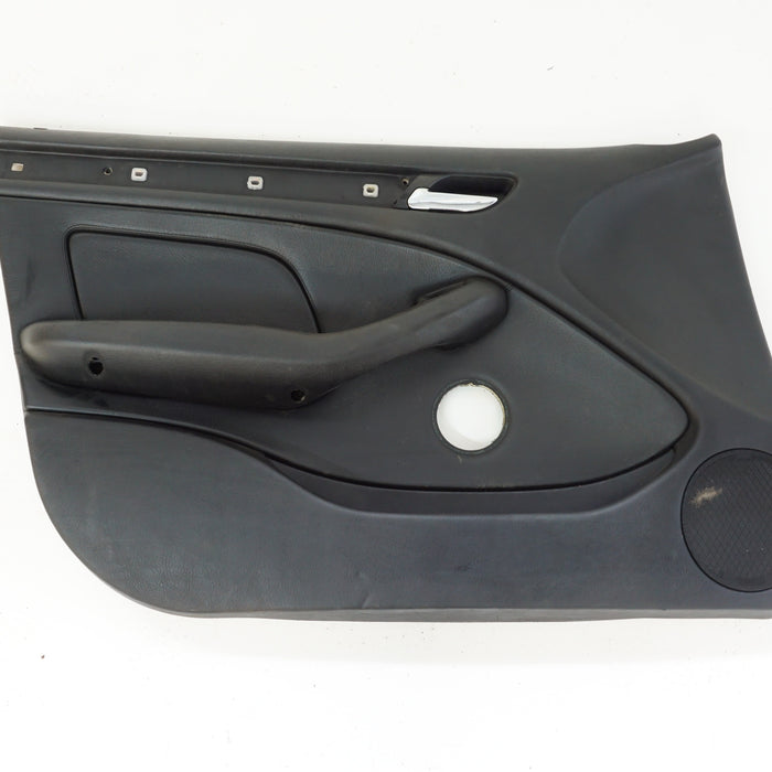 E46 SEDAN FRONT LEFT LEATHER DOOR CARD (#1)