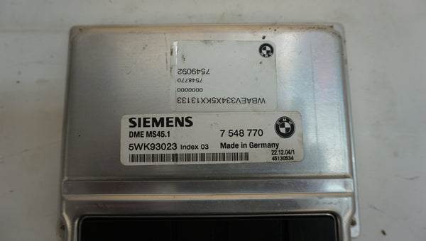 BMW E46 Siemens MS45.1 DME/ECU 7548770