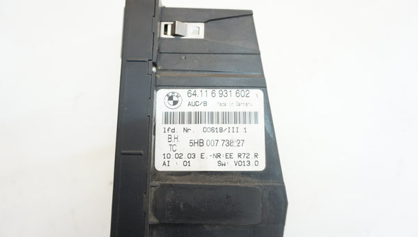 BMW E46 HVAC Controls 64116931602