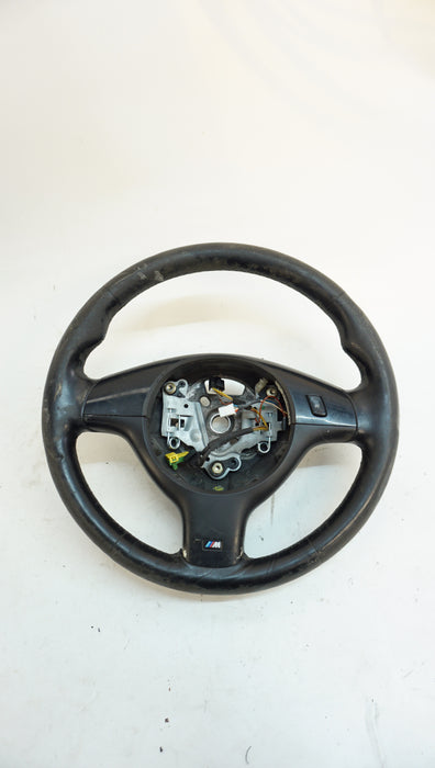 BMW E46 M3 330ci 328ci 325ci 323ci M Sport Leather Steering Wheel 32342282022 *DAMAGED*