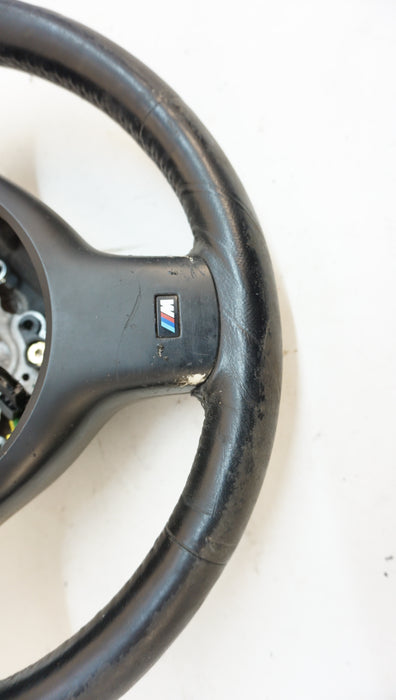 BMW E46 M3 330ci 328ci 325ci 323ci M Sport Leather Steering Wheel 32342282022 *DAMAGED*