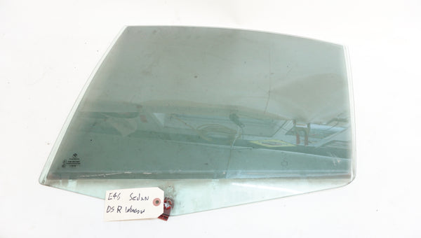 BMW E46 Sedan Driver Side Rear Door Window Glass