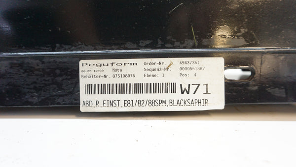 BMW E82/E88 1 Series M Sport Skirts Black Sapphire Metallic (475)